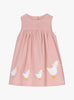 Confiture Dress Little Jemima Smocked Pinafore in Dusty Pink