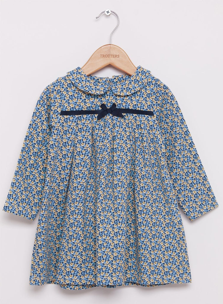 Confiture Dress Little Lucinda Jersey Dress in Navy Floral - Trotters Childrenswear