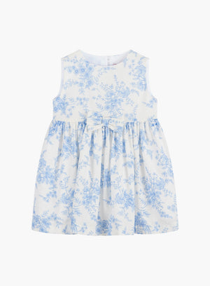 Confiture Dress Baby Maeva Bow Dress in Pale Blue Floral