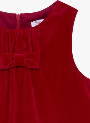 Confiture Dress Scarlet Velvet Pinafore