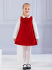 Confiture Dress Scarlet Velvet Pinafore