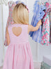 Confiture Dress Valentina Heart Back Dress in Pink Stripe - Trotters Childrenswear