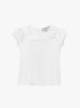 Confiture Top Ava Embroidered Petal Jersey Top in White