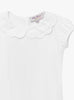 Confiture Top Ava Embroidered Petal Jersey Top in White
