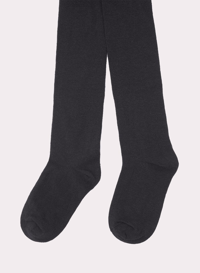 Country Kids Tights Cotton Tights in Charcoal - Trotters Childrenswear