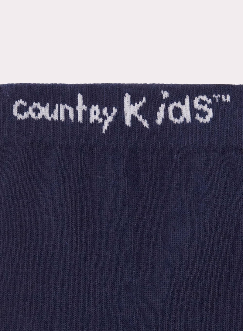 Country Kids Tights Cotton Tights in Navy - Trotters Childrenswear