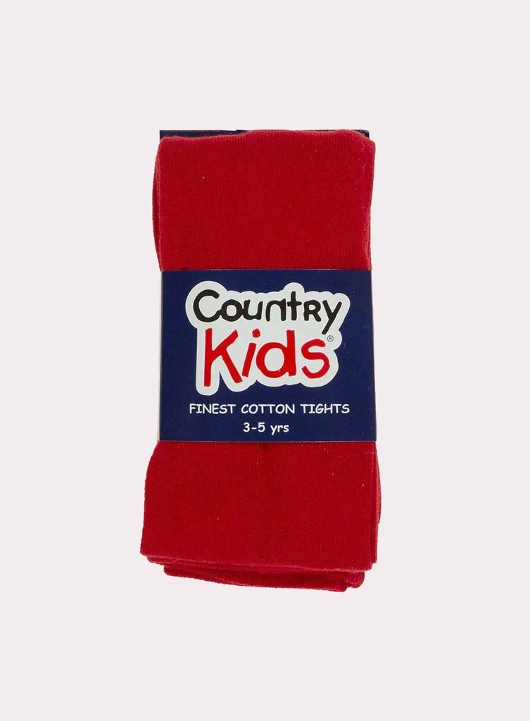 Country Kids Tights Cotton Tights in Red