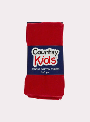Country Kids Tights Cotton Tights in Red