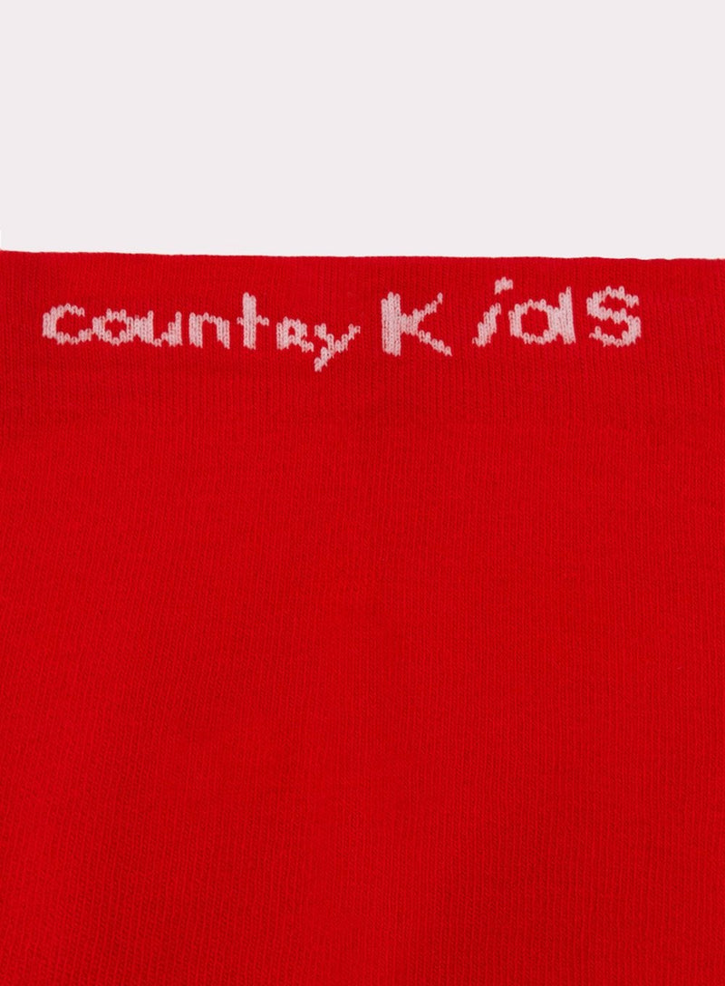 Country Kids Tights Cotton Tights in Red - Trotters Childrenswear