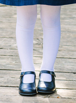 Country Kids Tights Cotton Tights in White - Trotters Childrenswear