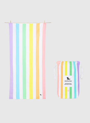 Dock&Bay Towel Dock & Bay Microfibre Beach Towel in Unicorn Waves