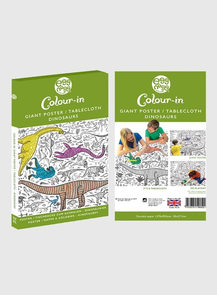 Egg Nogg Poster Colour-In Giant Dinosaur Poster/Tablecloth
