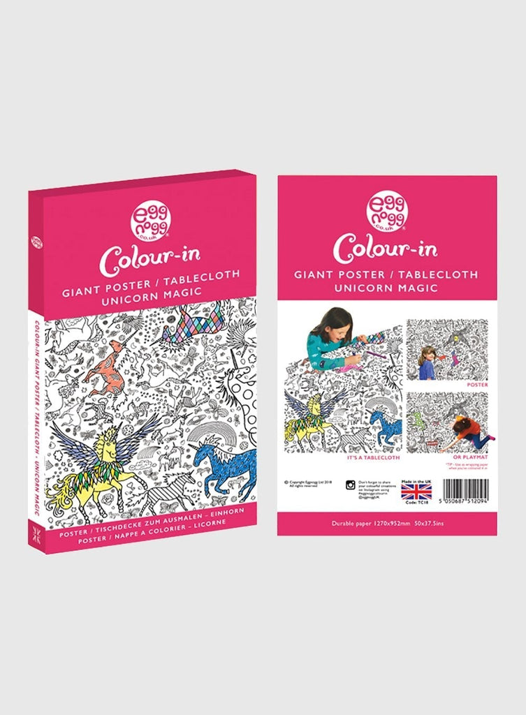 Egg Nogg Poster Colour-In Giant Unicorn Poster/Tablecloth