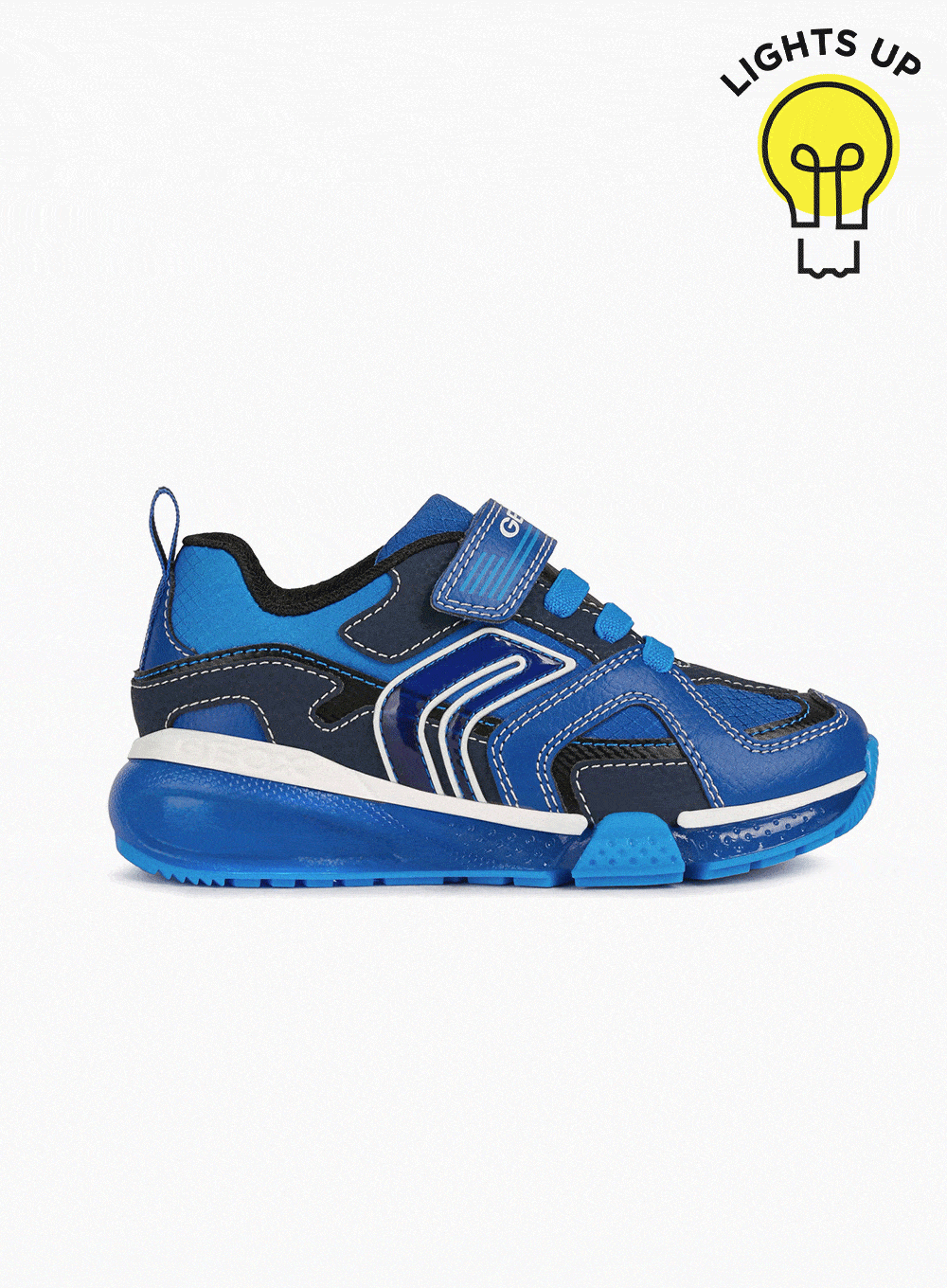cooperar Seguid así Volcánico Geox Bayonyc Light-Up Trainers in Royal Blue | Trotters Childrenswear