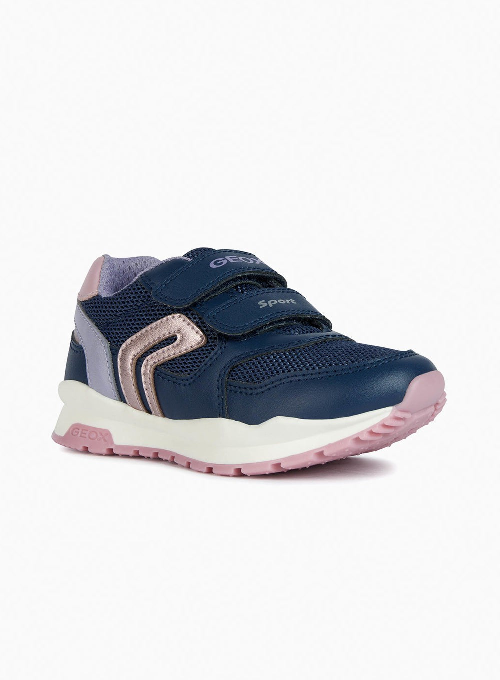 Geox Jr Pavel Girl Trainers in Light | Trotters London