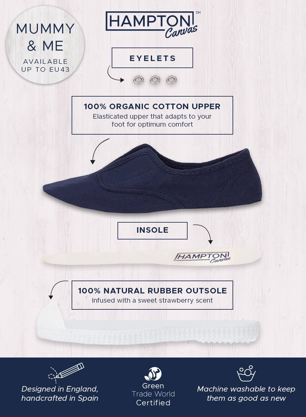 Hampton Canvas Canvas Shoes Hampton Canvas Plum Plimsolls in Cornflower - Trotters Childrenswear