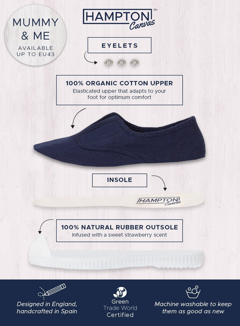 Hampton Canvas Canvas Shoes Hampton Canvas Plum Plimsolls in Cornflower - Trotters Childrenswear