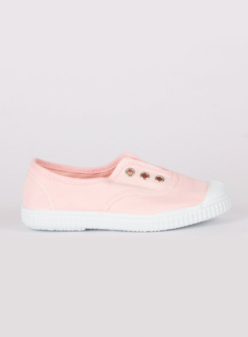 Hampton Canvas Canvas Shoes Hampton Canvas Plum Plimsolls in Pale Pink