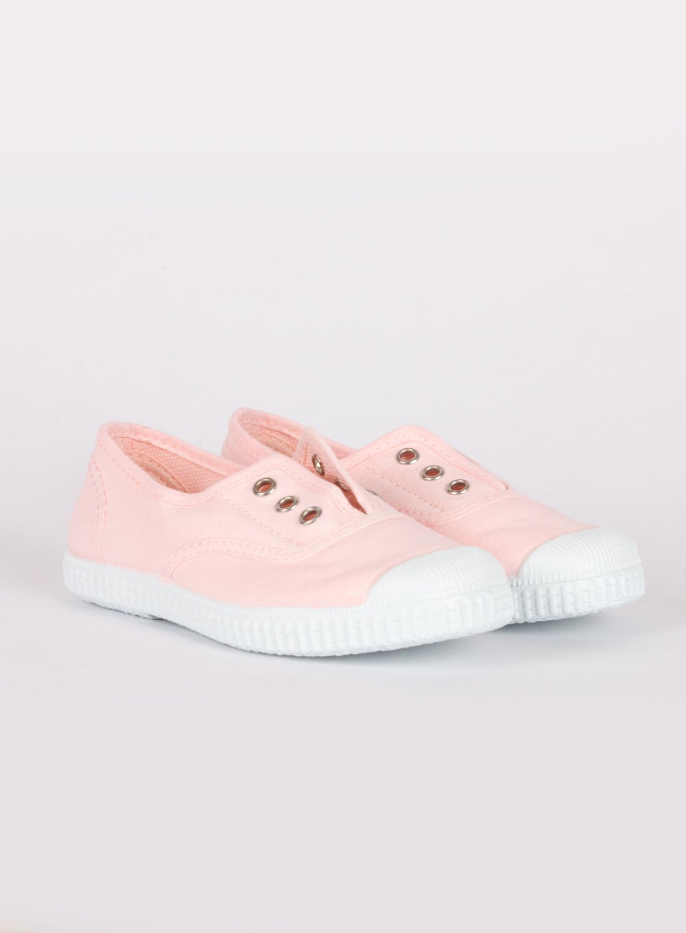Hampton Canvas Canvas Shoes Hampton Canvas Plum Plimsolls in Pale Pink