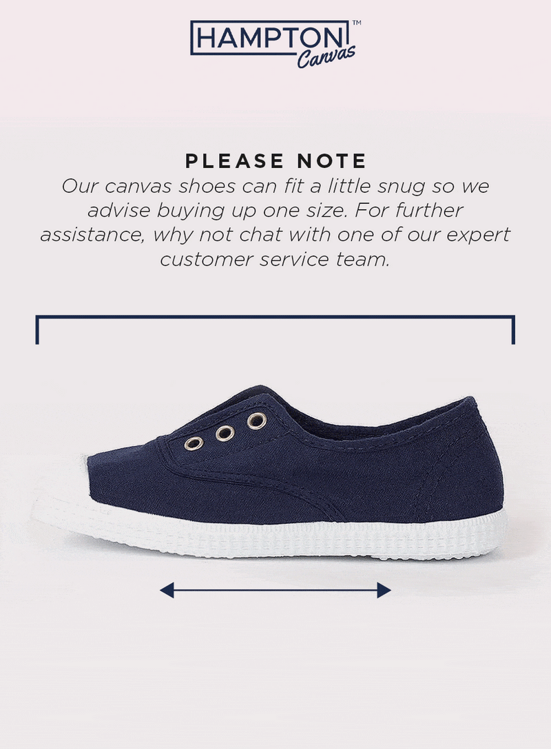 Hampton Canvas Canvas Shoes Hampton Canvas Plum Plimsolls in Steel Blue - Trotters Childrenswear