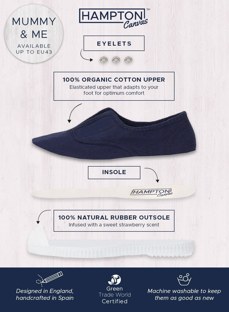 Hampton Canvas Canvas Shoes Hampton Canvas Plum Plimsolls in Steel Blue