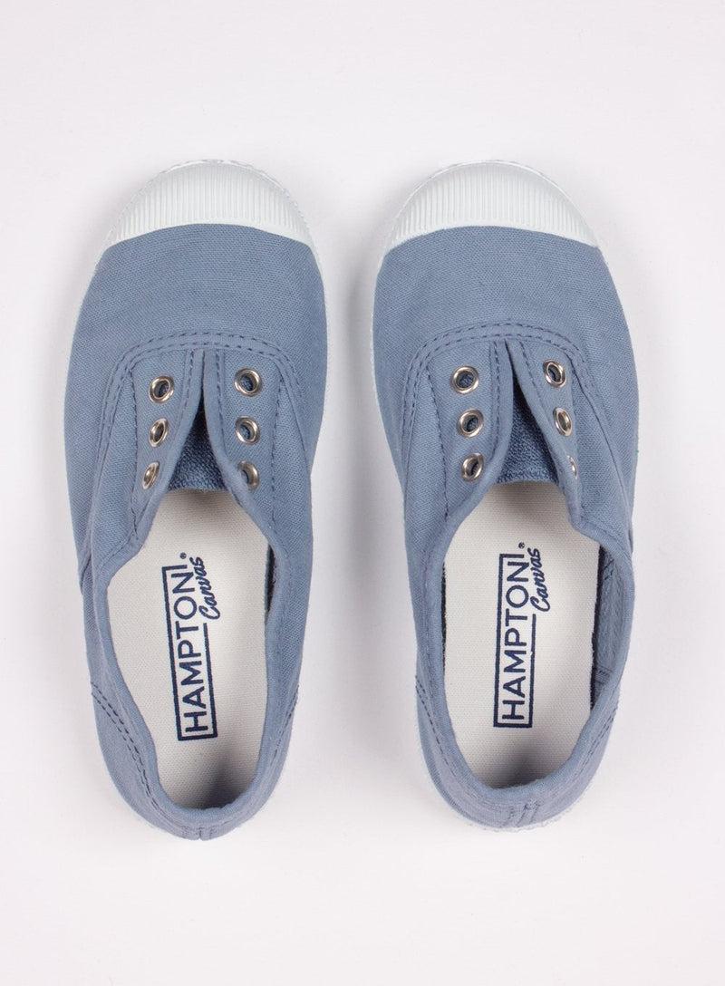 Hampton Canvas Canvas Shoes Hampton Canvas Plum Plimsolls in Steel Blue