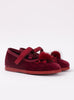 Hampton Classics Party Shoes Hampton Classics Maisie Party Shoes in Burgundy Velvet - Trotters Childrenswear