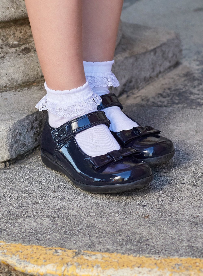 Hampton Classics School Shoes Hampton Classics Elsa School Shoes in Navy Patent - Trotters Childrenswear