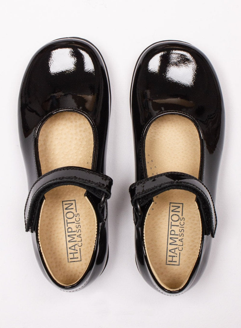 Hampton Classics School Shoes Hampton Classics Emily School Shoes in Black Patent - Trotters Childrenswear