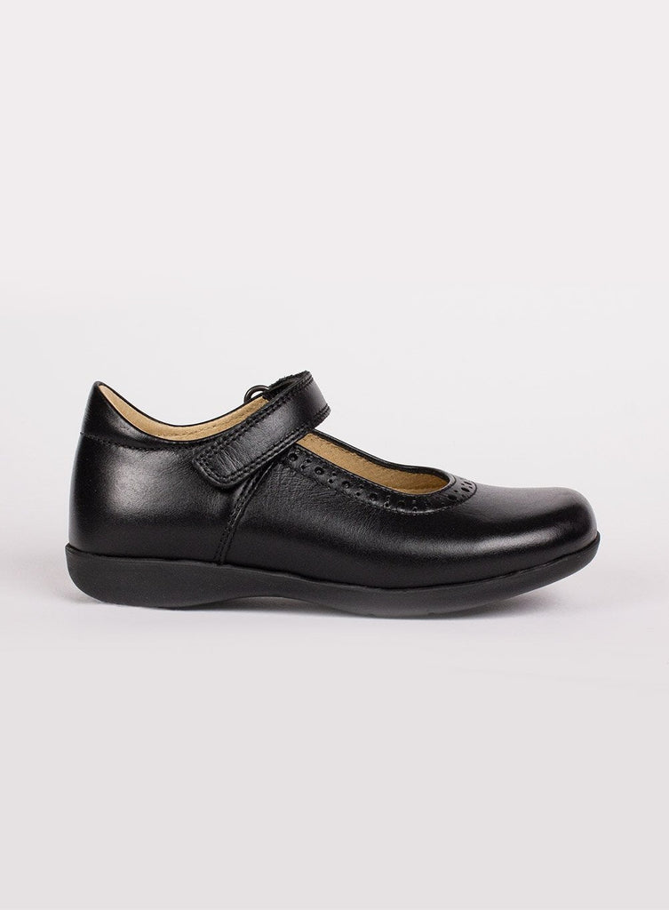 Hampton Classics School Shoes Hampton Classics Emma Wide Fit School Shoes in Black - Trotters Childrenswear