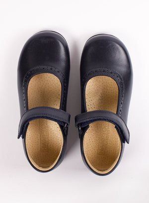 Hampton Classics School Shoes Hampton Classics Emma Wide Fit School Shoes in Navy