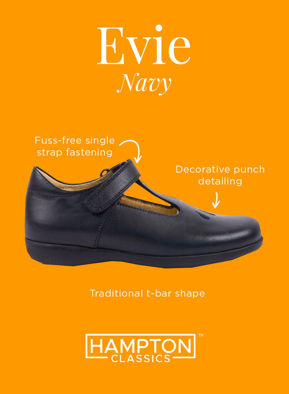 Hampton Classics School Shoes Hampton Classics Evie School Shoes in Navy