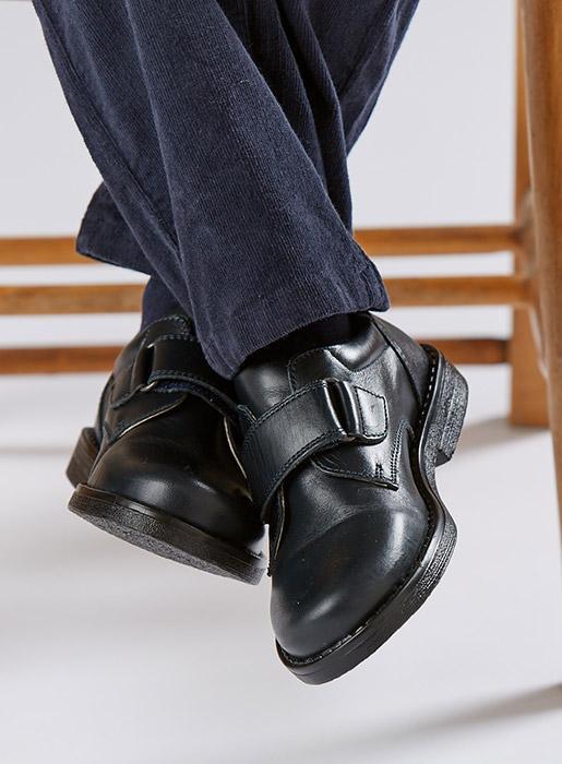 Hampton Classics School Shoes Hampton Classics George School Shoes in Black - Trotters Childrenswear