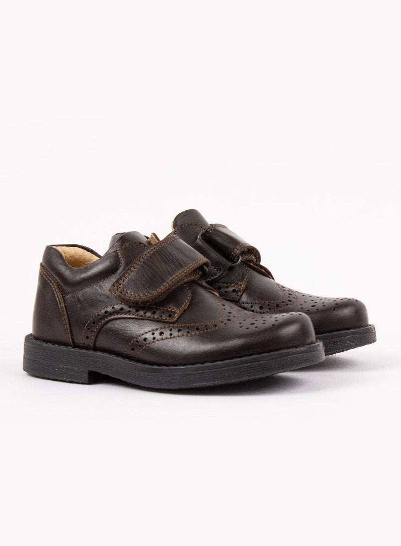 Hampton Classics School Shoes Hampton Classics Gregory School Shoes in Brown - Trotters Childrenswear