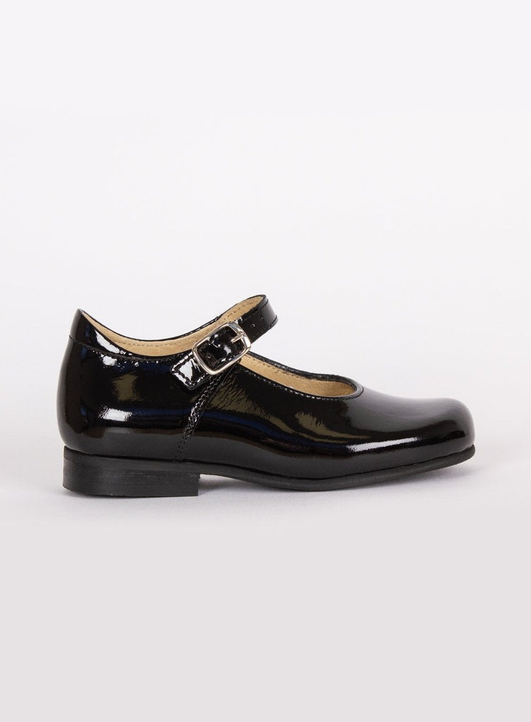 Hampton Classics Kate Girls School Shoe in Black Patent | Trotters