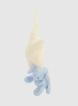 Jellycat Toy Jellycat Bashful Bunny Star Musical Pull in Blue
