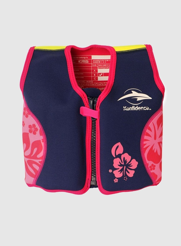 Konfidence Swim Jacket Konfidence Swim Jacket in Pink Hibiscus