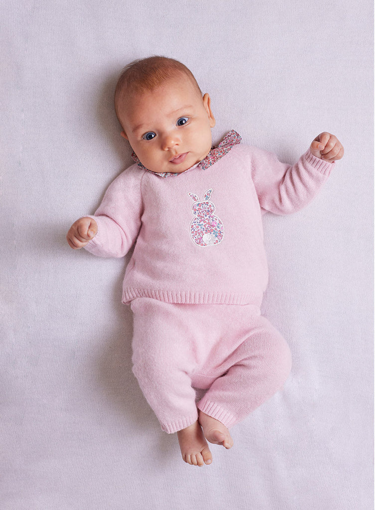 Lapinou All-in-One Little Knitted Set in Pink Eloise