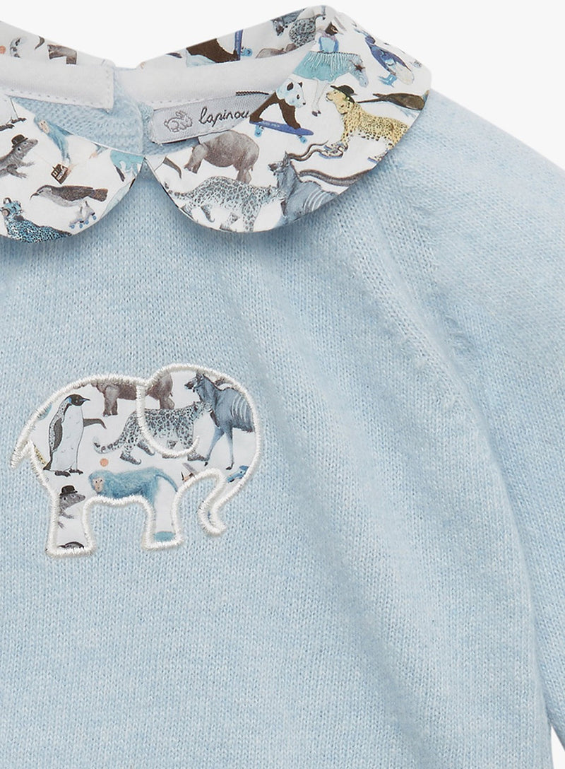 Lapinou All-in-One Little Knitted Set in Zoo Print