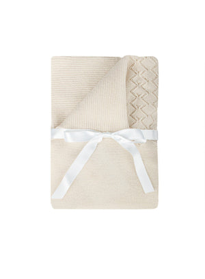 Lapinou Blanket Little Pointelle Blanket in Off White