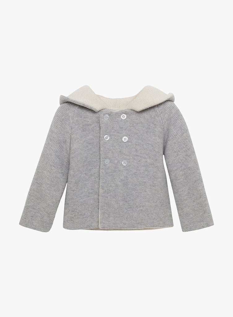 Lapinou Coat Little Teddy Coat in Grey Marl