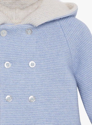 Lapinou Coat Little Teddy Coat in Pale Blue