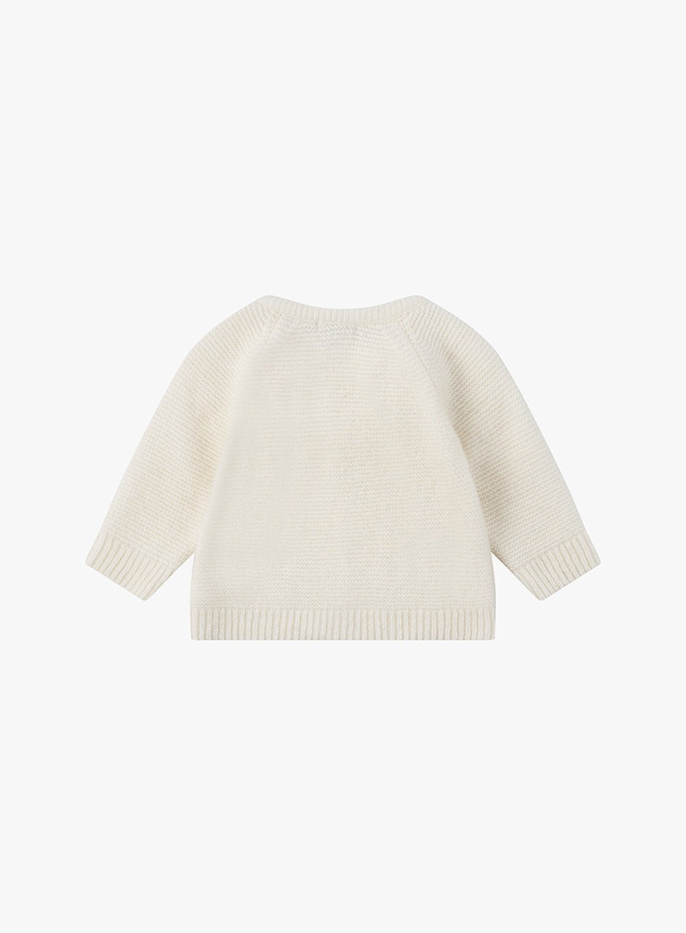 Lapinou Newborn Little Cosy Button-up Jumper in Off White | Trotters