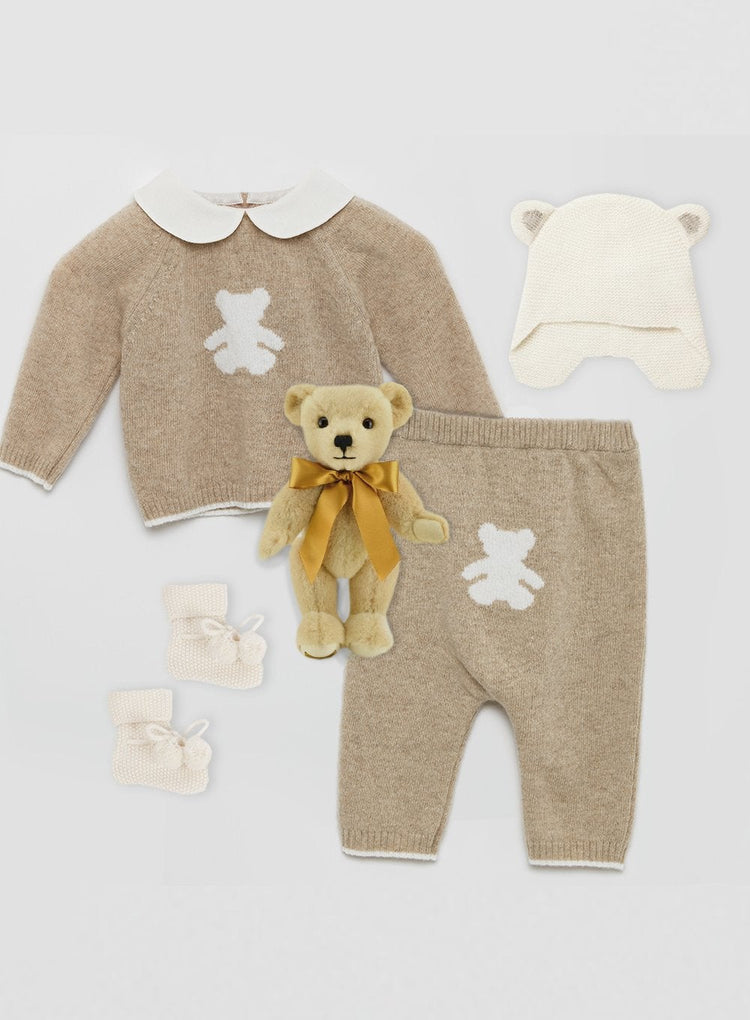 Lapinou Leggings Little Teddy Leggings - Trotters Childrenswear