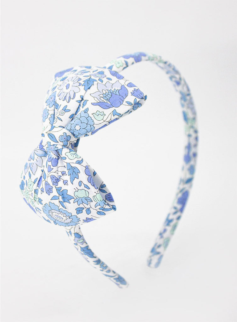 Lily Rose Alice Bands Big Bow Alice Band in Blue Danjo