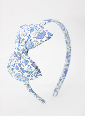Lily Rose Alice Bands Big Bow Alice Band in Blue Danjo