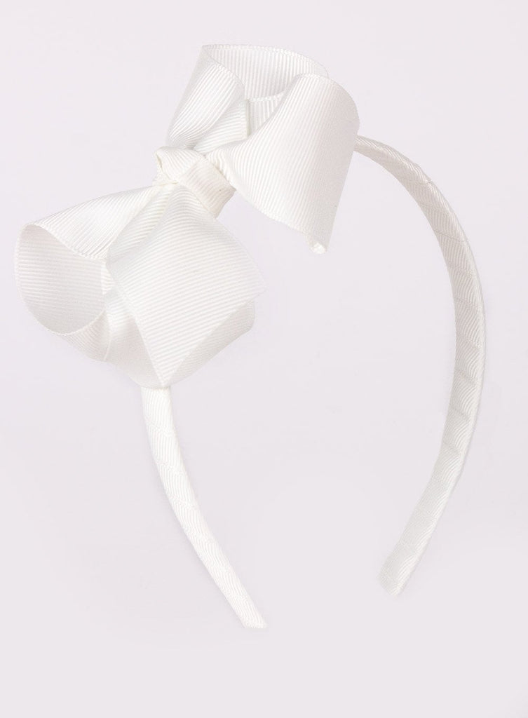 Lily Rose Alice Bands Pretty Big Bow Alice Band in Off White