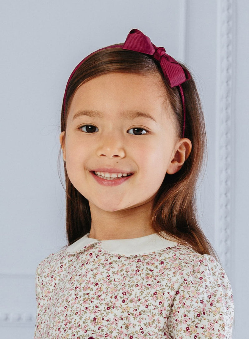 Lily Rose Alice Bands Pretty Bow Alice Band in Claret