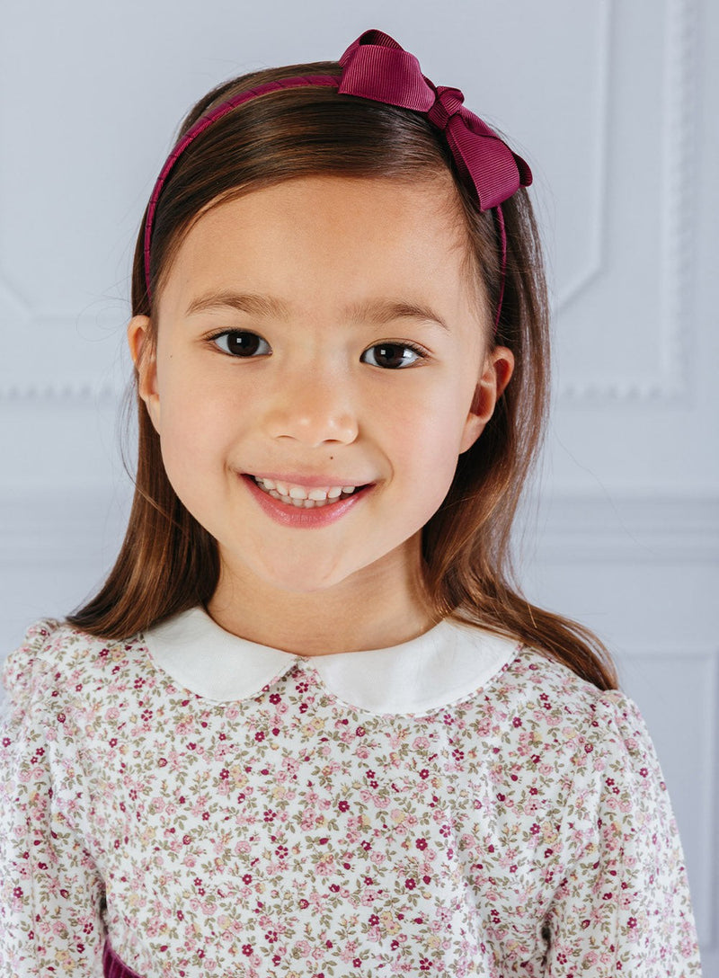 Lily Rose Alice Bands Pretty Bow Alice Band in Claret