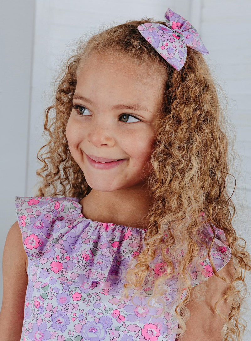 Lily Rose Clip Bow Hair Clip in Lilac Betsy